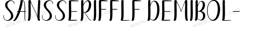 SansSerifFLF Demibol字体转换
